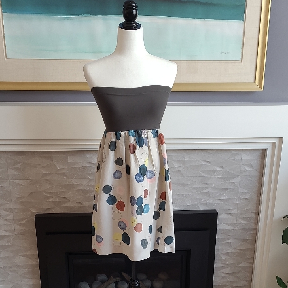 Theory Silk Strapless Mini Dress